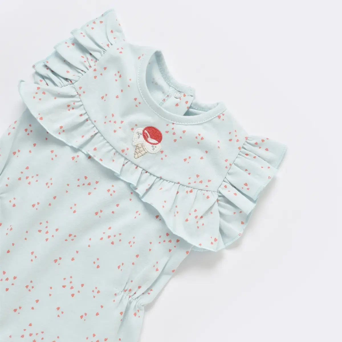 Bibaby Organik Tulum Şortlu Pretty Ears Bunny Mint