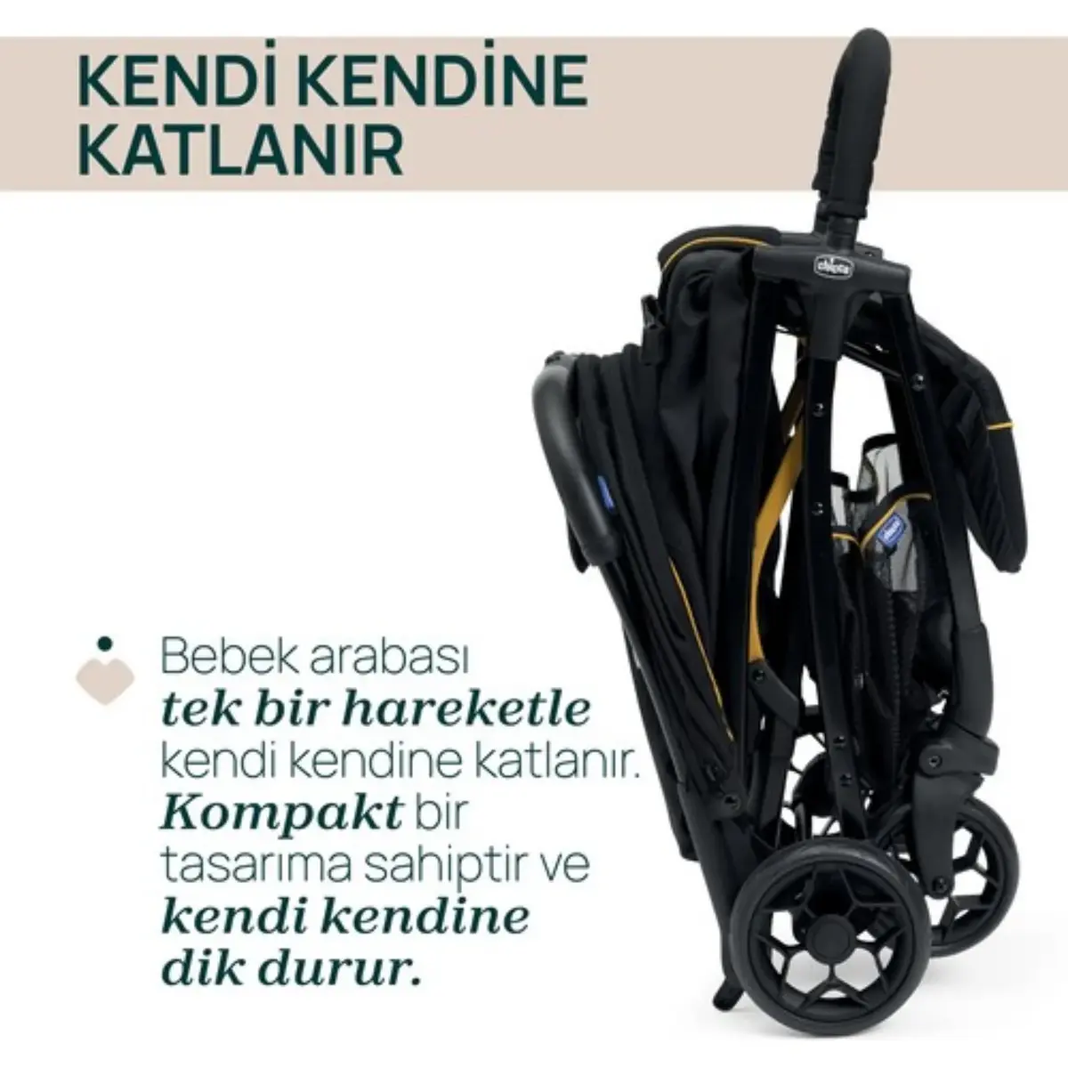 Chicco Glee Kabin Bebek Arabası Uneven Black