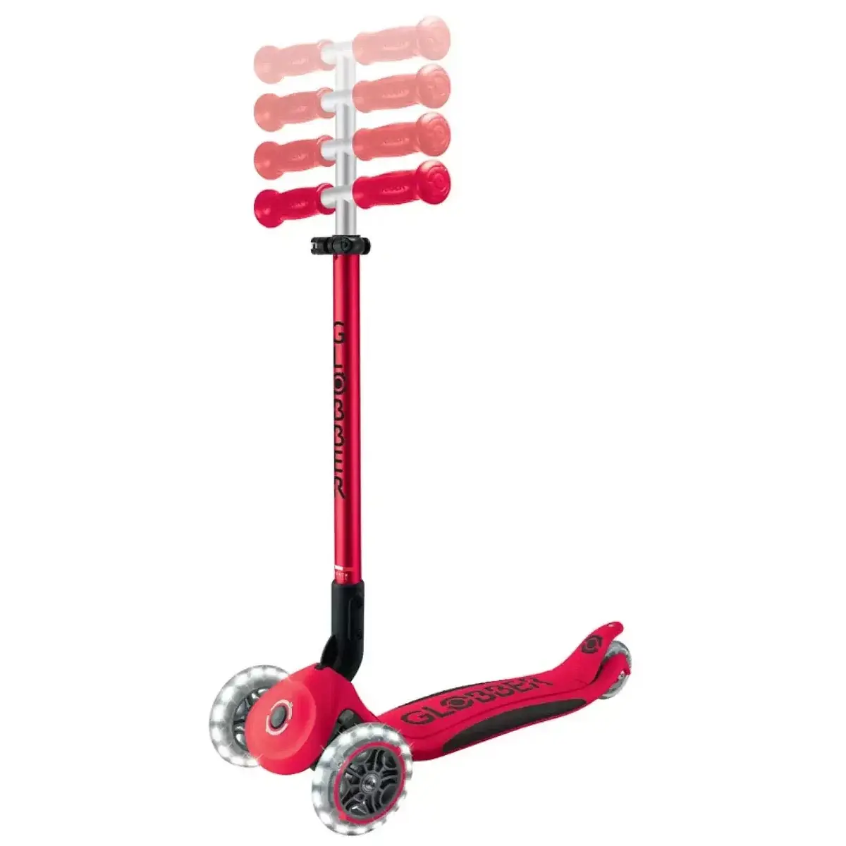 Globber Elite Deluxe Işıklı Scooter Kırmızı