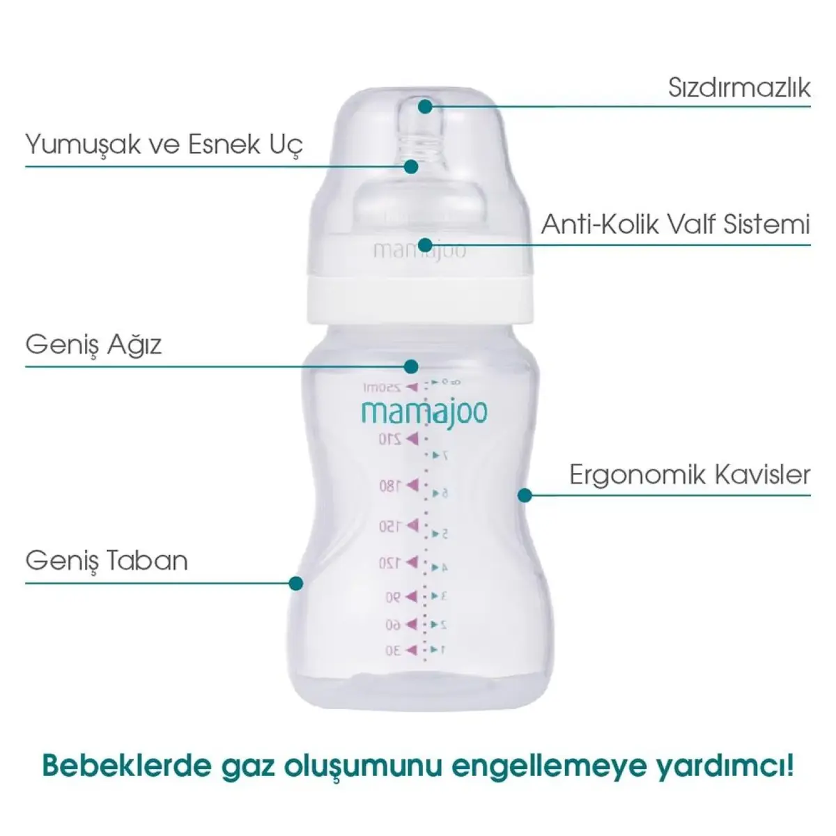 Mamajoo Silver PP Biberon 50 ml