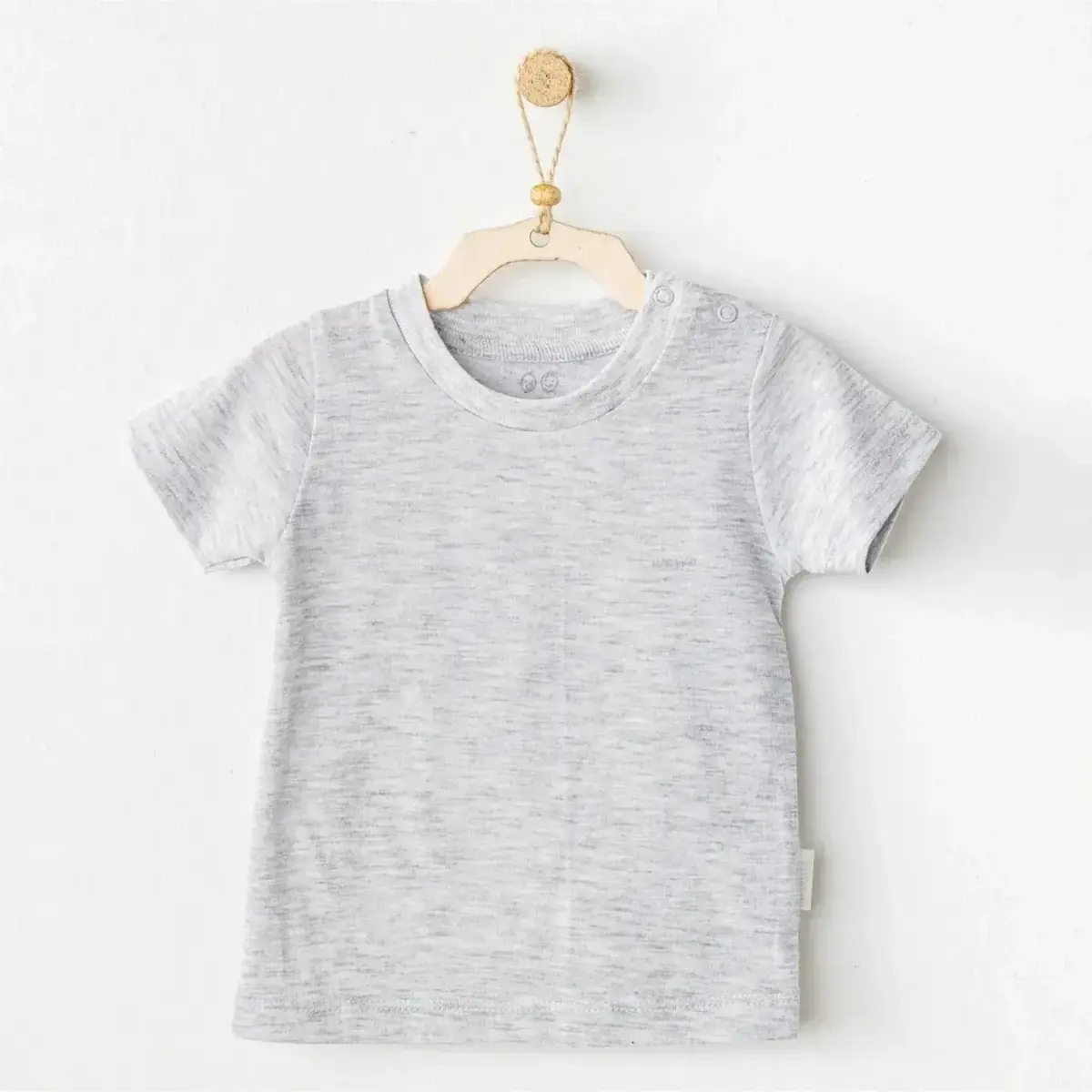 Andy Wawa T-Shirt Casual Gri Melanj