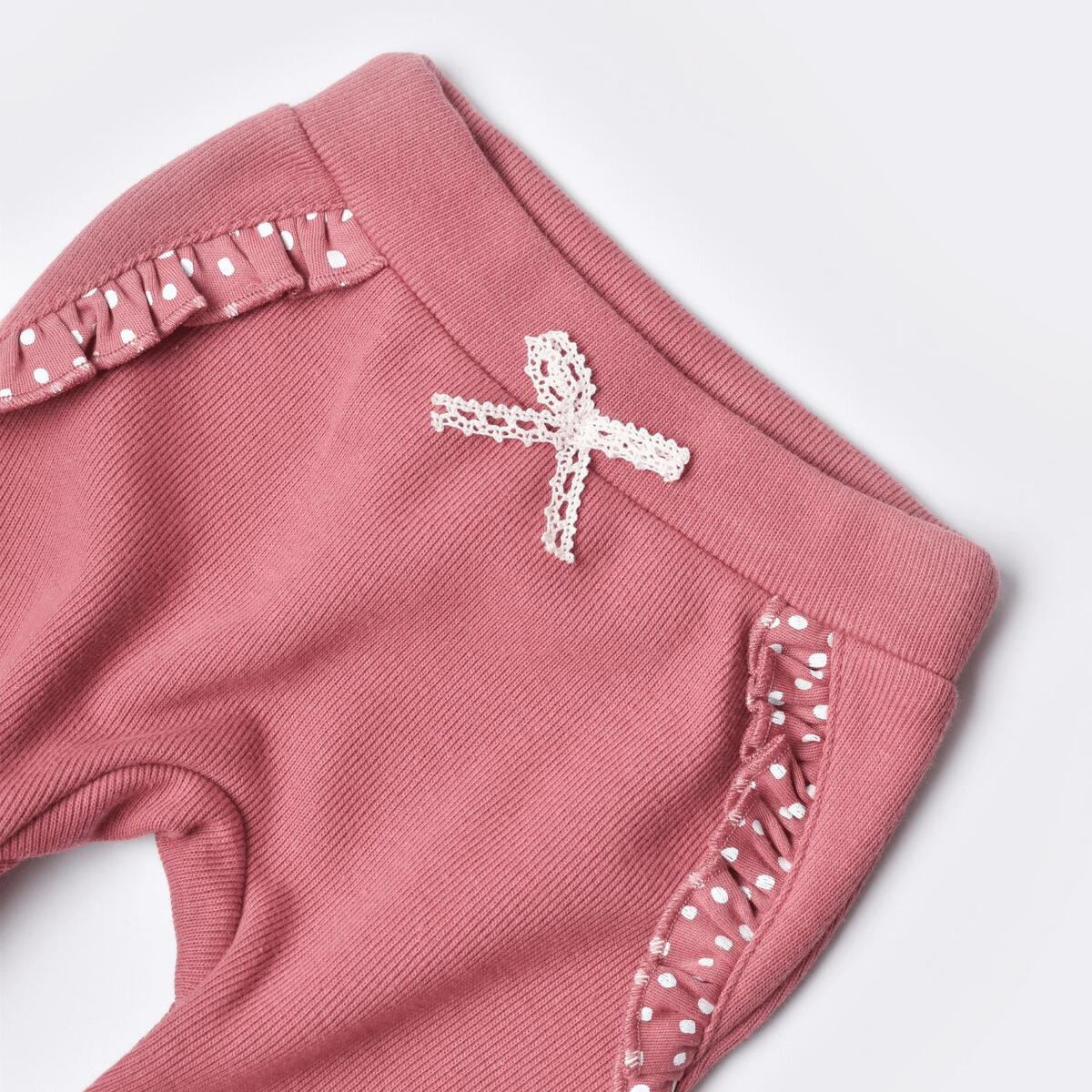 Bibaby Organik Pantolon Patiksiz Little Love Rose Dry