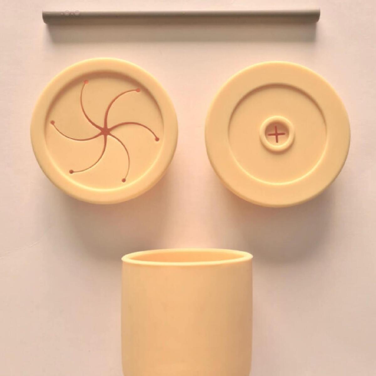 OiOi Ham+Hüp Atıştırma Seti 4lü Mellow Yellow - Powder Grey