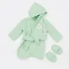 Bibaby Bornoz Takımı Little Rabbit Dino Yeşil