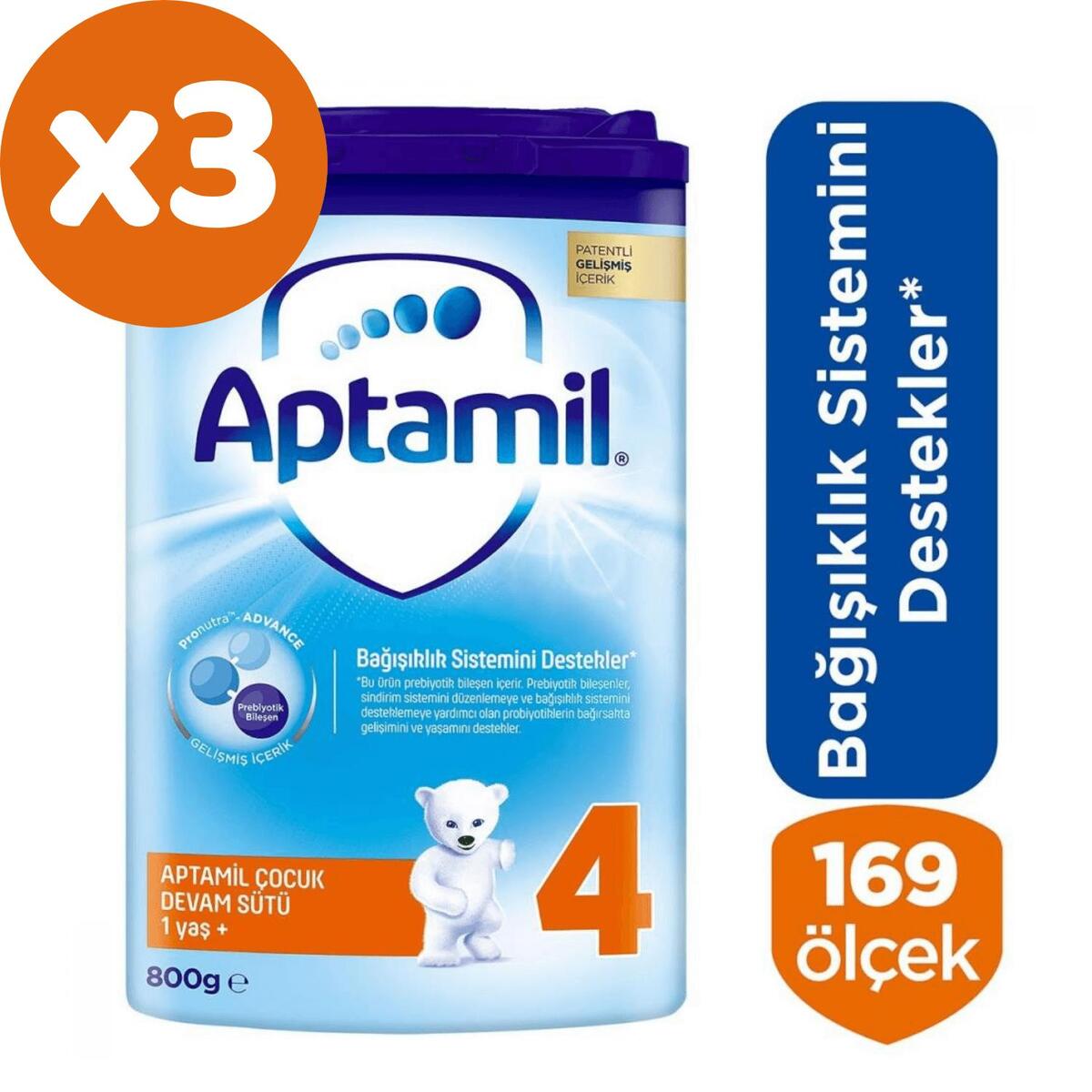Aptamil 4 Devam Sütü 800 gr x3