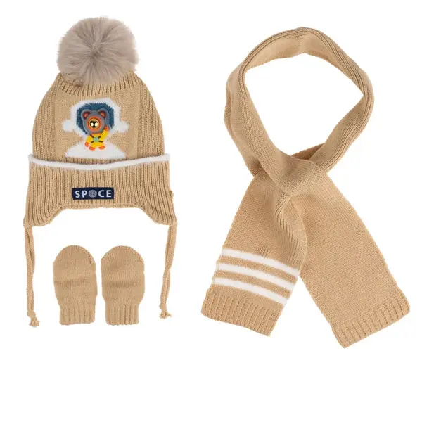 Kitti Eldiven Atkı Bere Takım 0-18 Ay Bej Asortili