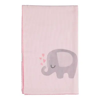 Bibaby Battaniye Müslin Love Elephant Pembe