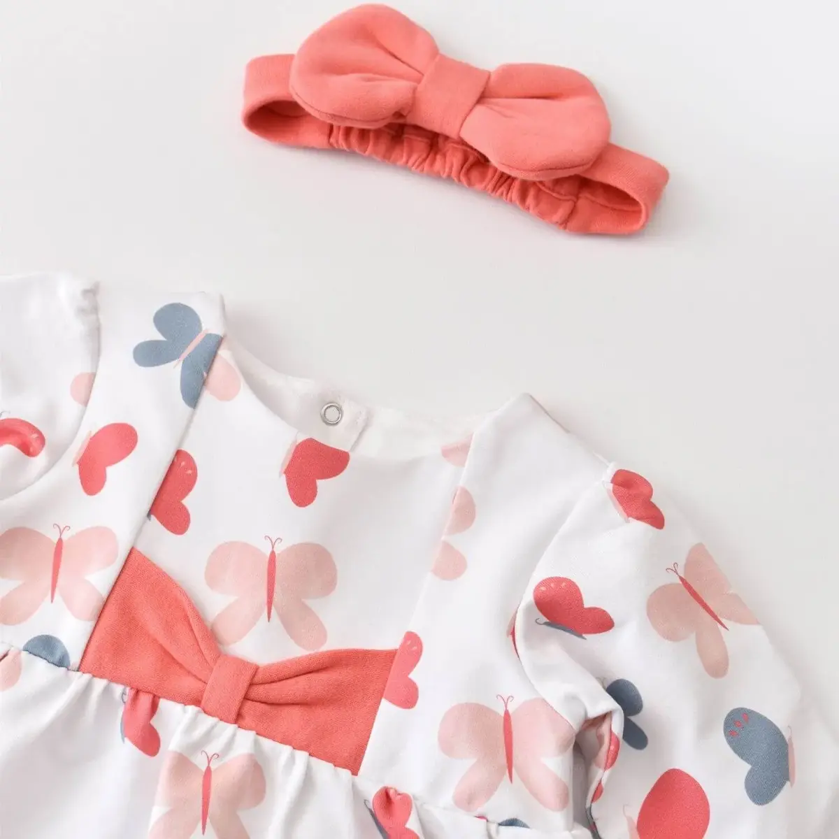 Bibaby Organik Elbise Wild Flowers Coral
