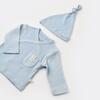 Bibaby Organik Zıbın Takımı 3lü Soft Modal Mavi