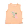 Mini Damla T-Shirt Kolsuz Tropikal Somon
