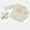 Bibaby Sweatshirt Biorganik Tiny Birds Ekru Yeşil