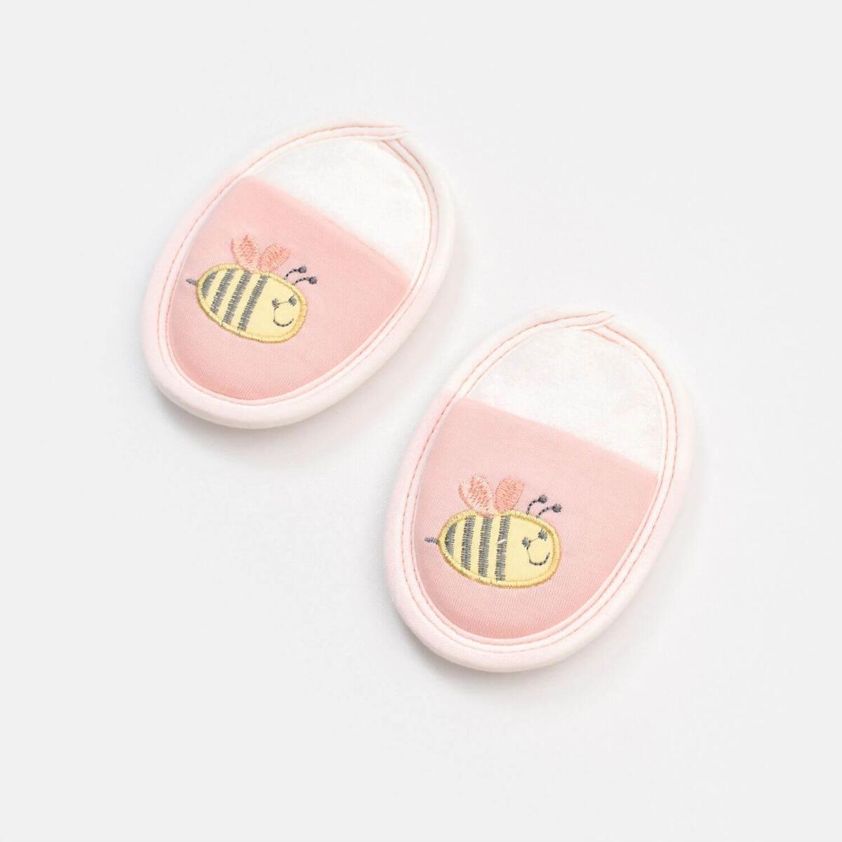 Bibaby Bornoz Takımı Happy Bee Ekru - Pembe