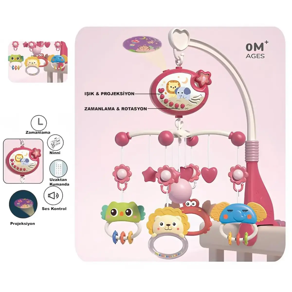 Vardem Işıklı Müzikli Bebek Dönencesi