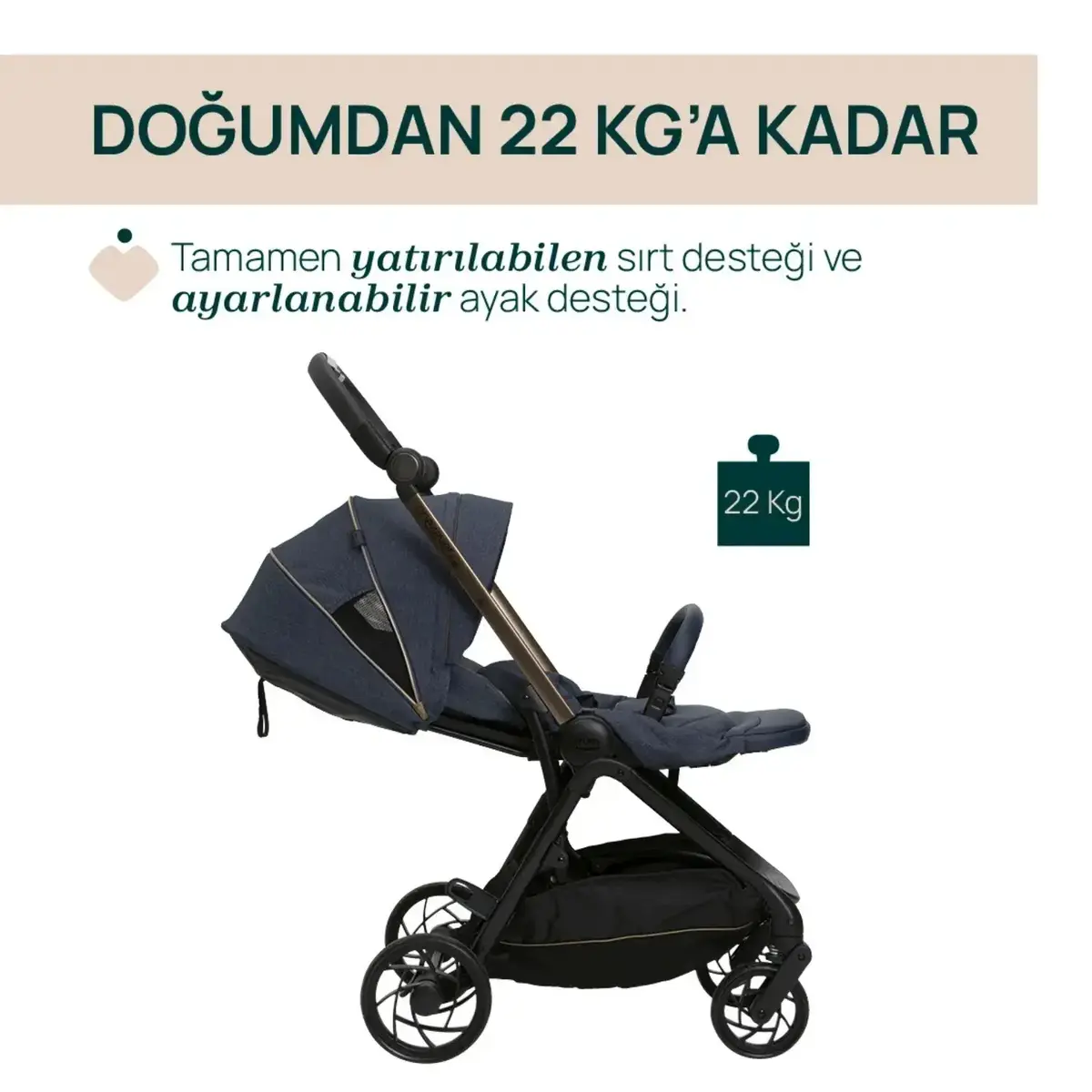 Chicco One4Ever Lounge Travel Sistem Bebek Arabası Denim Shine