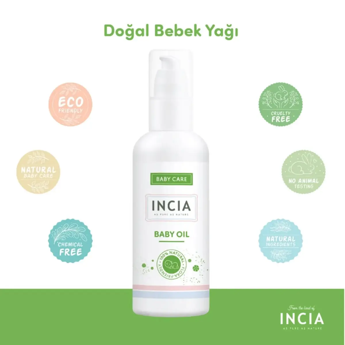 Incia Doğal Bebek Yağı 110 ml