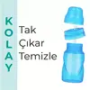 Mamajoo Akıtmaz Pipetli Bardak 270 ml Mavi