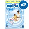 Molfix Bebek Bezi 3D 6 Beden Extra Large 15+ Kg 62li Ultra Fırsat Paketi x2