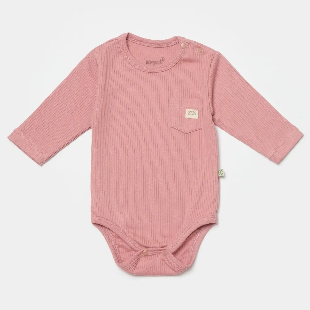 Bibaby Organik Body Uzun Kol Modal Nature Relax Coral