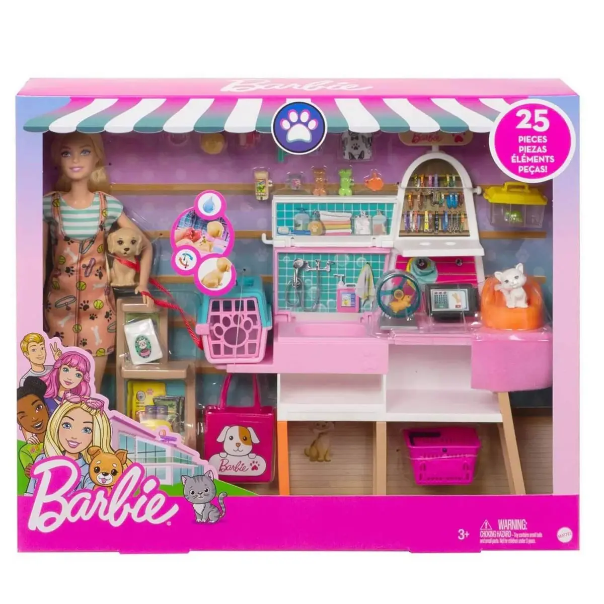 Barbie ve Evcil Hayvan Dükkanı Oyun Seti
