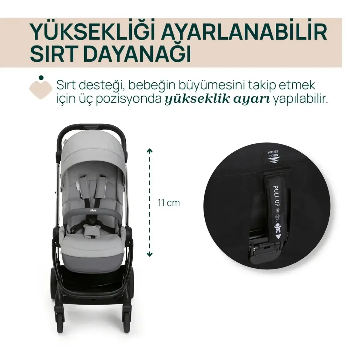 Chicco One4Ever Lounge Travel Sistem Bebek Arabası Sparkle Grey
