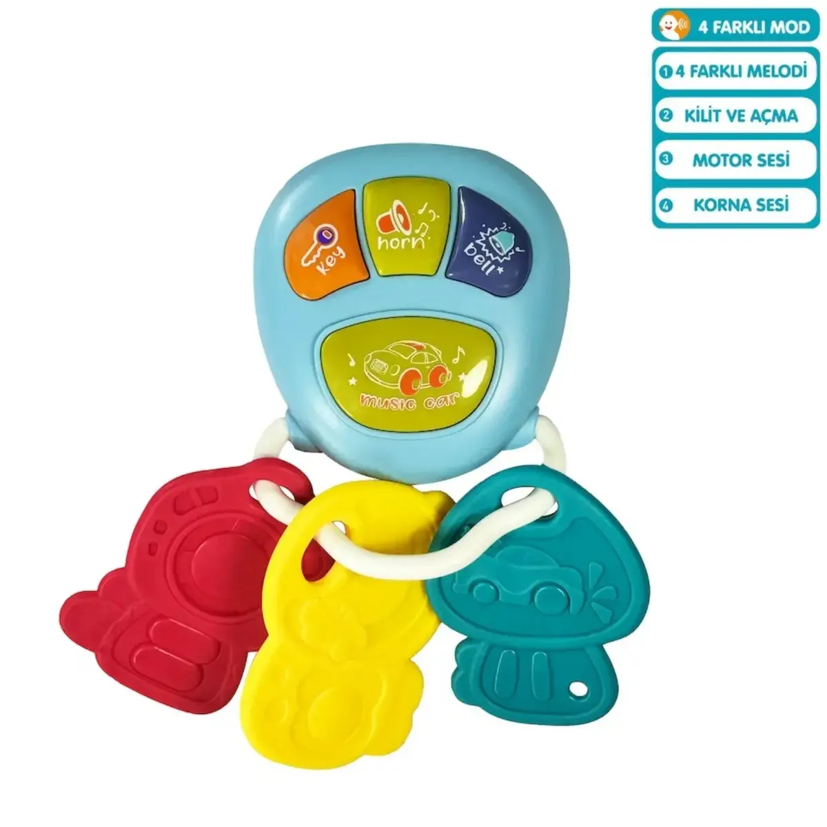 Vardem Işıklı ve Müzikli Anahtarlık Bebek Piyanosu