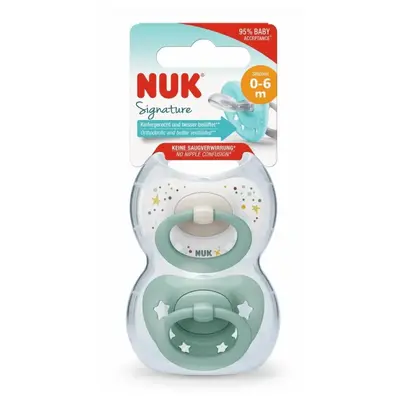 Nuk Signature Silikon Emzik 2li 0-6 Ay Erkek