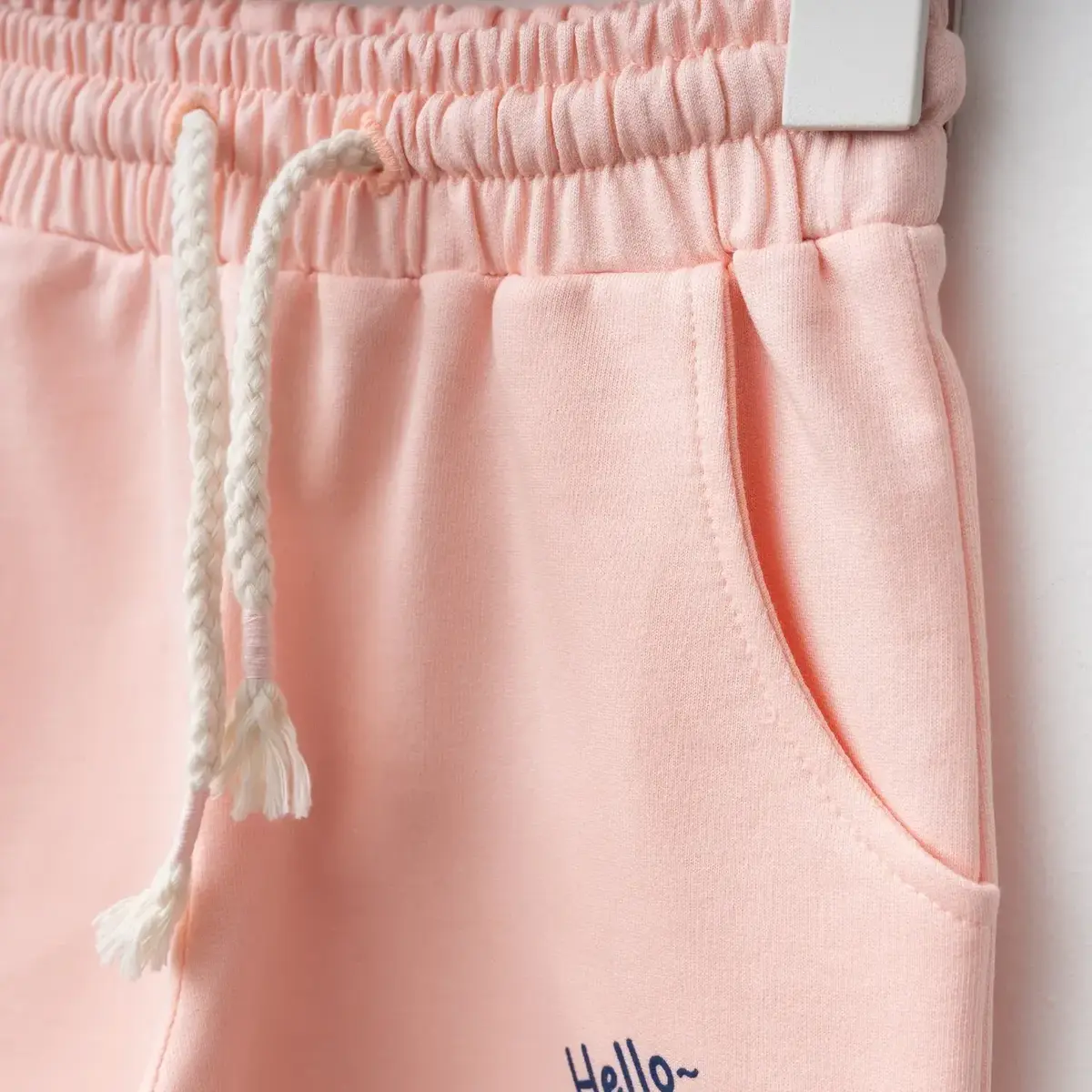 Bebolly Eşofman Altı Hello Sunday Ayıcıklı Baskılı Pudra