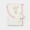Bibaby Organik Havlu Örme The Flowers Ekru - Pembe