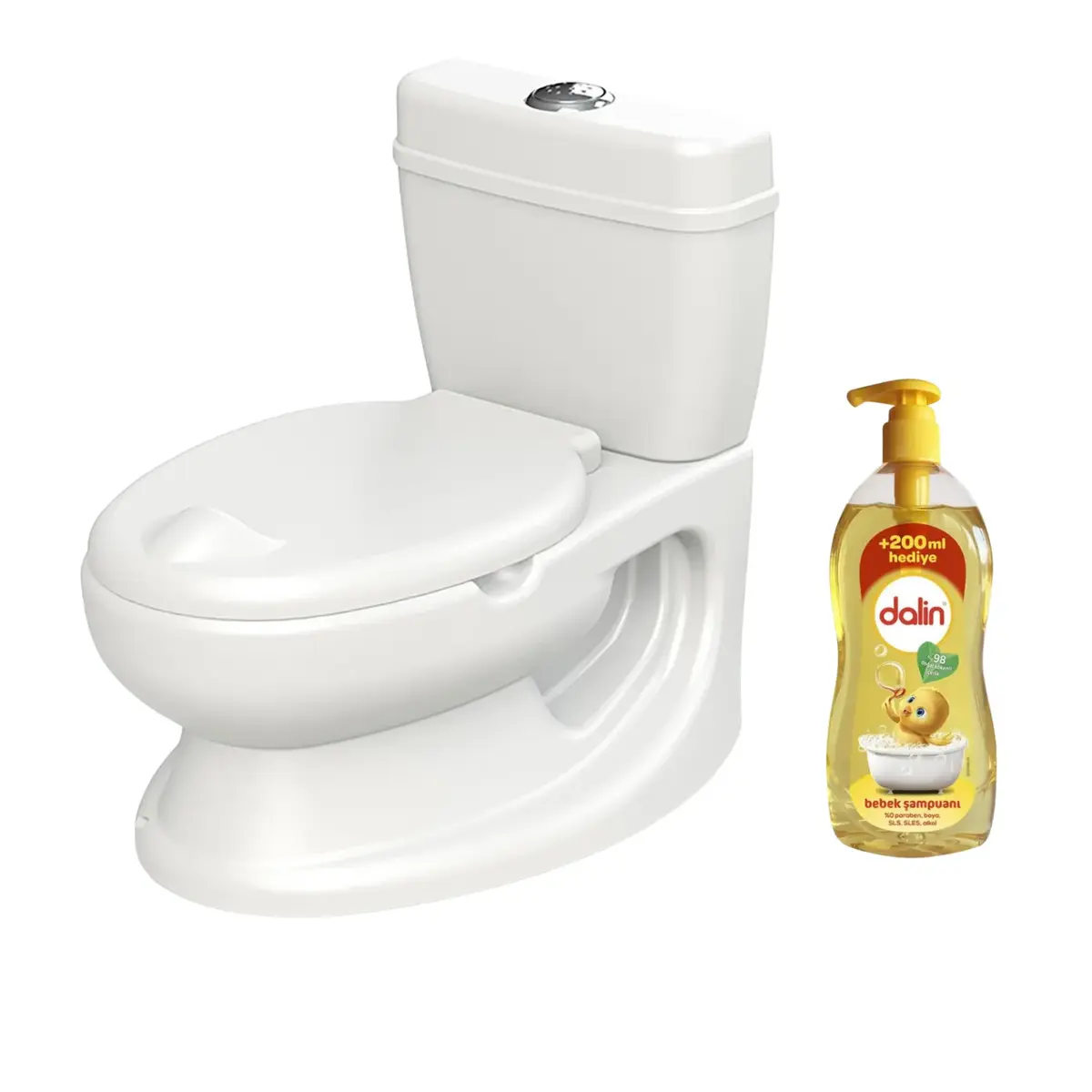 Dolu Eğitici Lazımlık Beyaz+Dalin Klasik Bebek Şampuanı 700+200 ml