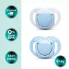 Mamajoo Ortodontik Silikon Emzik Sterilizasyon & Saklama Kutusu 6Ay+ Powder Blue 2li