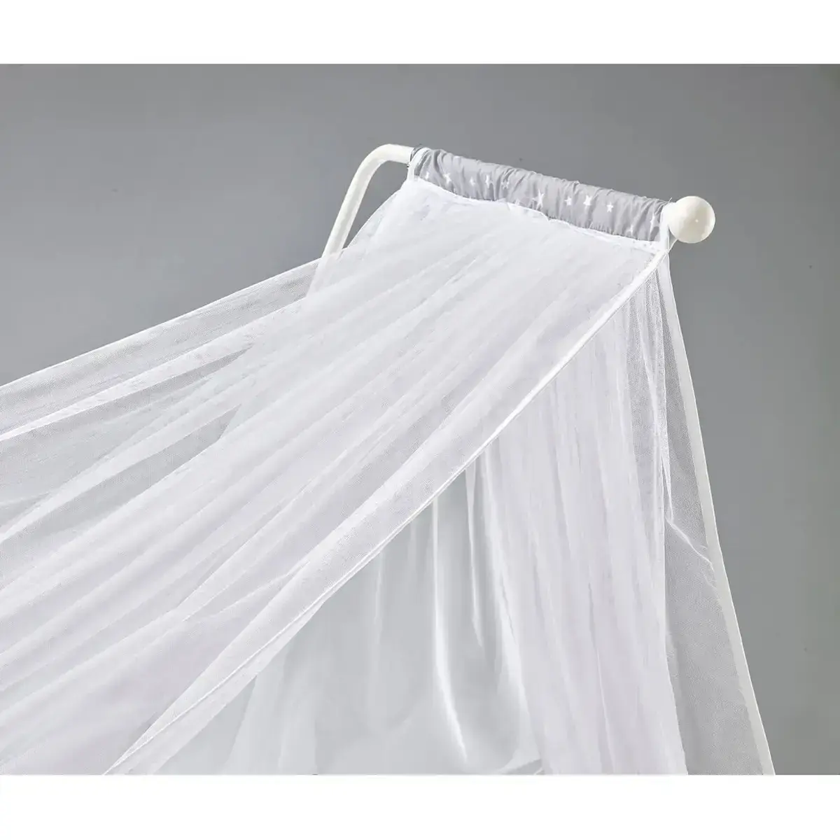 Meltem Kids Kral Beşik 60x120 cm Beyaz- Moon Gri