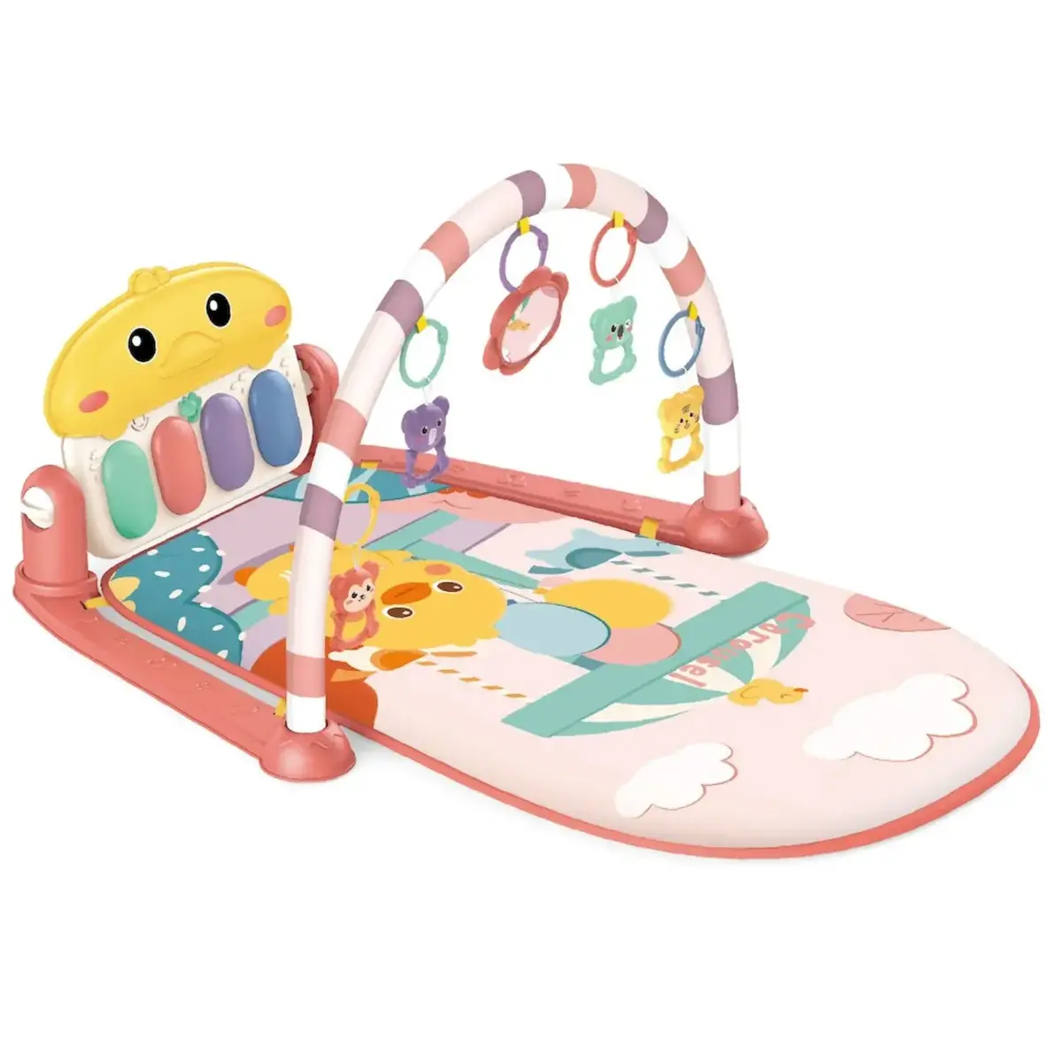 Piyanolu Ördek Gökkuşağı Bebek Oyun Halısı