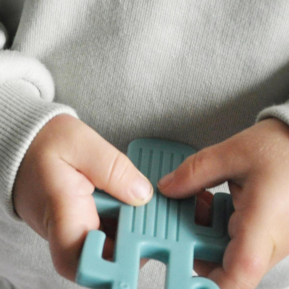 OiOi Kaktüs Diş Kaşıyıcı 3+ Ay Aqua Green