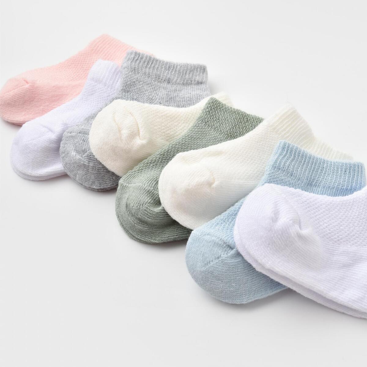 Bibaby Organik Çorap Soket 2li Summer Gri -Ekru
