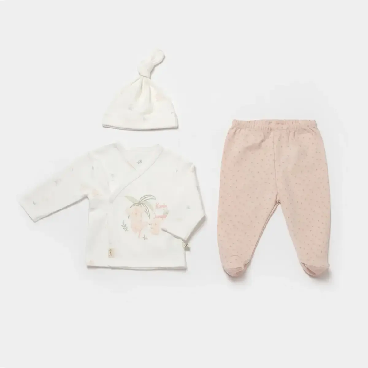 Bibaby Organik Zıbın Takımı 3lü Koala Jungle Pembe Bibaby Organik Zıbın Takımı 3lü Koala Jungle Pembe