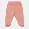 Bibaby Organik Pantolon Patikli Waffle Smile Kırmızı - Kahverengi