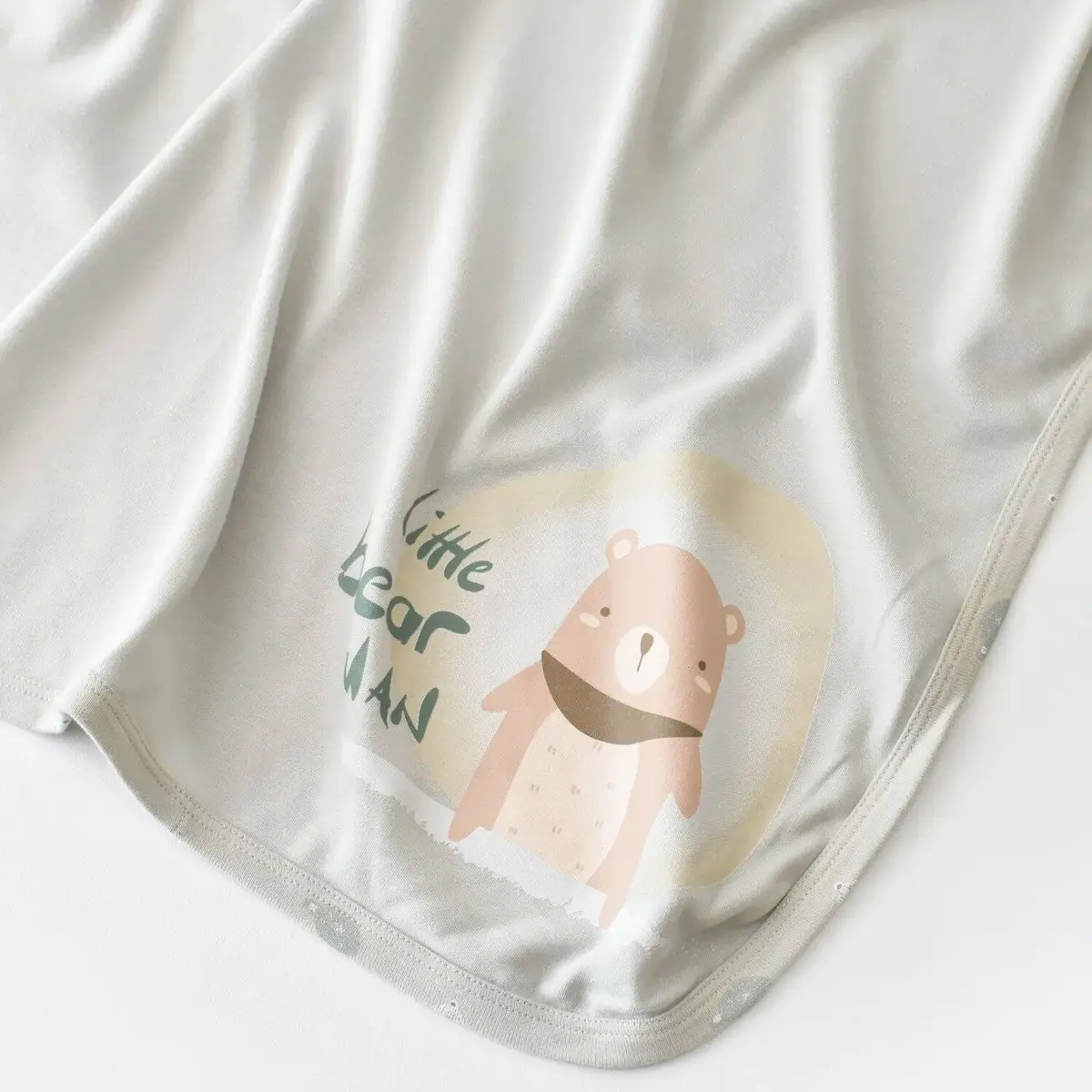 Bibaby Organik Zıbın Takımı Battaniyeli Tüllü Hug Me Bear Kar Melanj