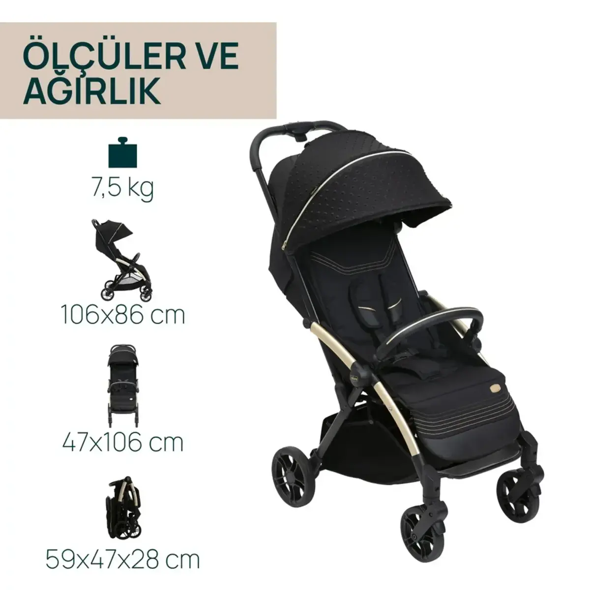 Chicco Goody XPlus Kabin Travel Sistem Bebek Arabası Black Re_Lux