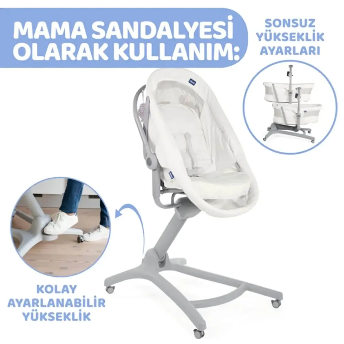 Chicco Baby Hug 4 in 1 Air Ana Kucağı White Snow