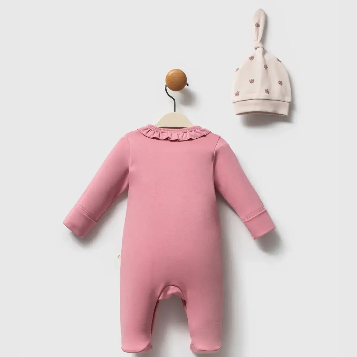 Moi Noi Tulum Şapka Takım Flowers Mürdüm