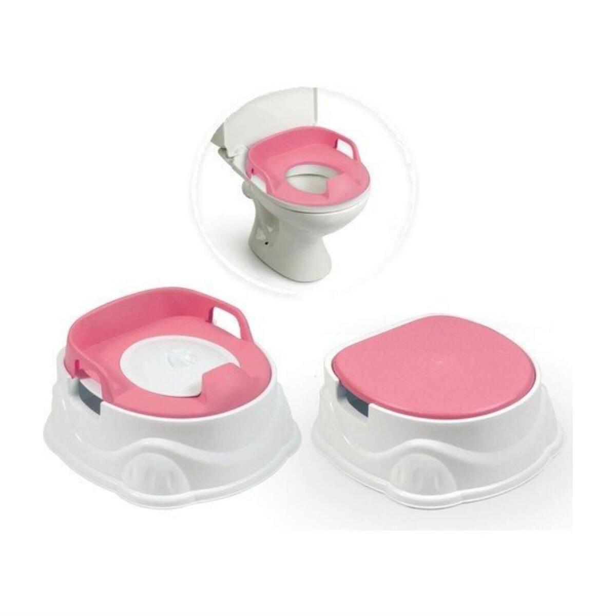 Dolu 3in1 Lazımlık Adaptör Basamak Pembe