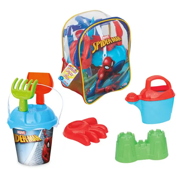 Dede Spiderman Resimli Sırt Çantası Plaj Set