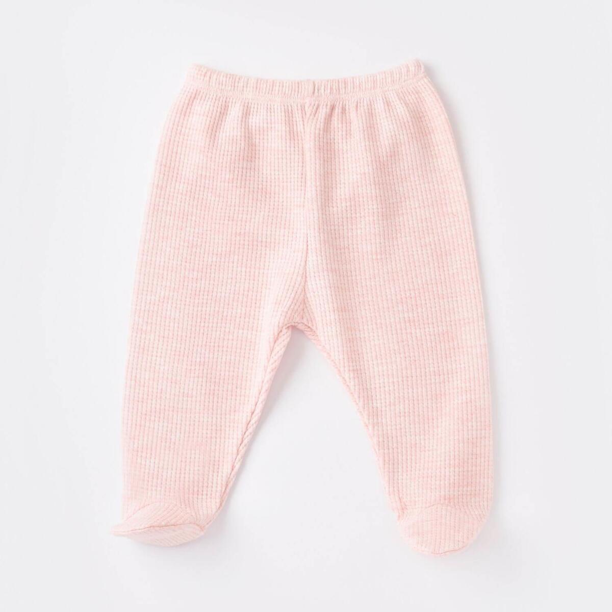 Bibaby Organik Zıbın Takımı 3lü Nature In Waffle Pembe Melanj