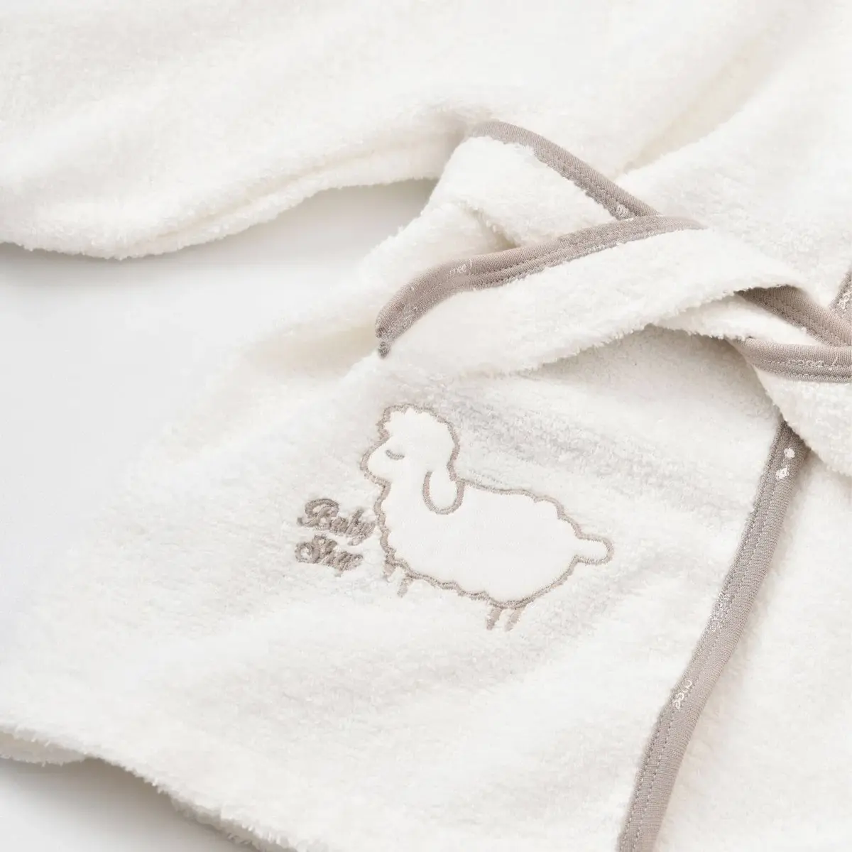 Bibaby Organik Bornoz Takımı Curly Sheep Bej