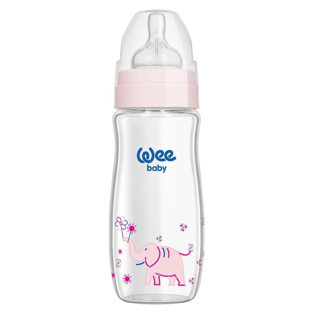 Wee Baby Klasik Plus Geniş Ağızlı Isıya Dayanıklı Cam Biberon 280 ml