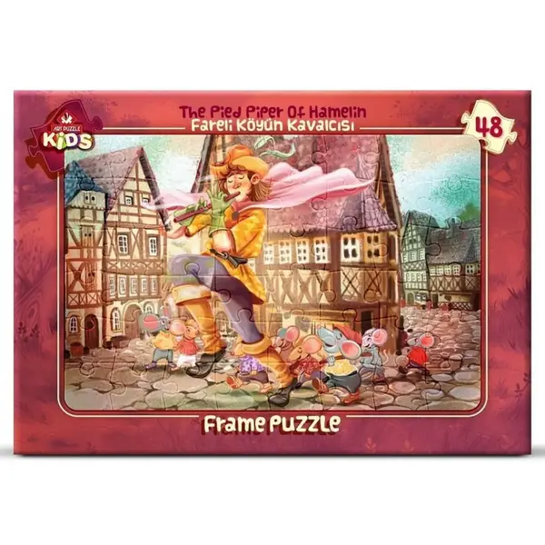 Art Çocuk Puzzle Fareli Köyün Kavalcısı 48 Parça