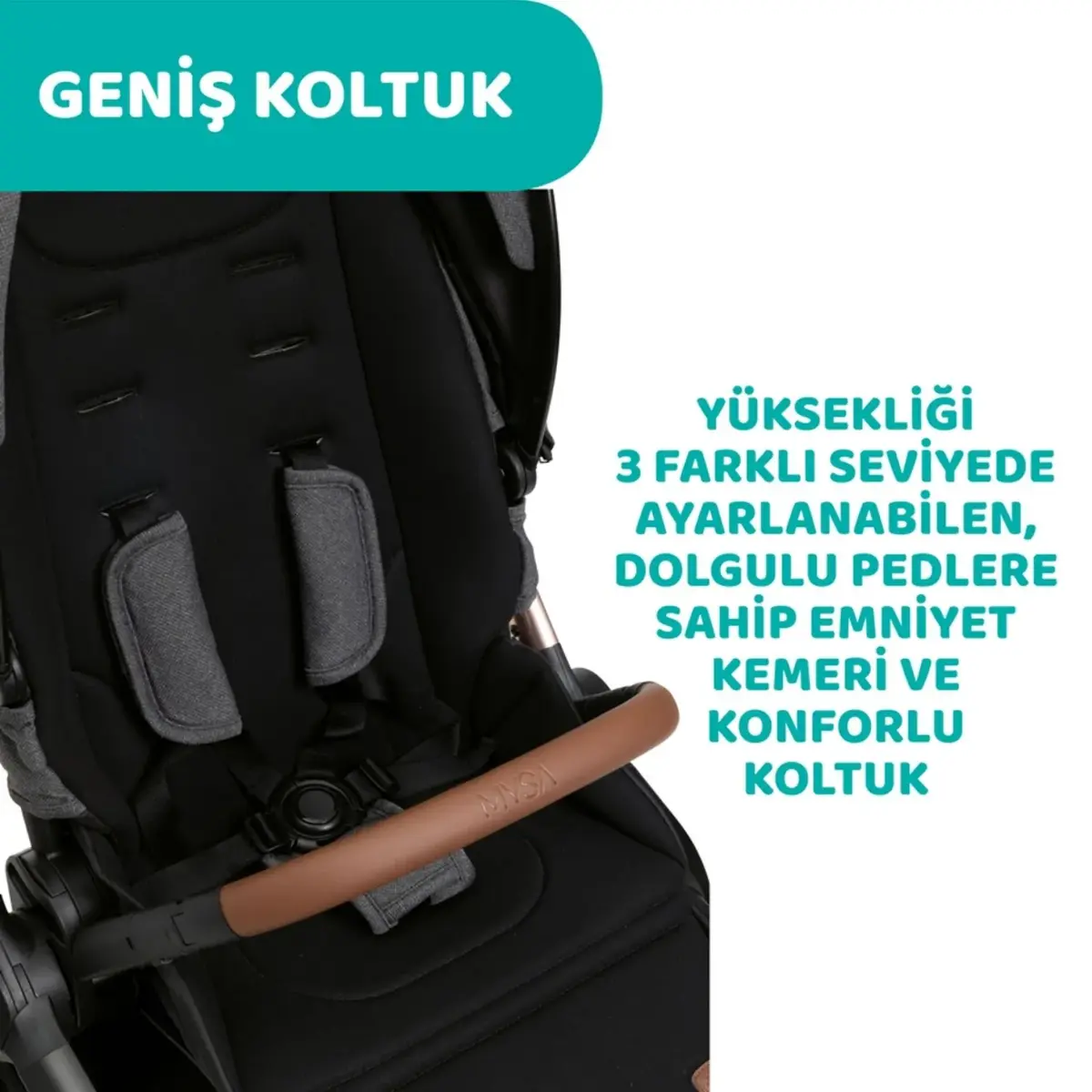 Chicco Mysa Çift Yönlü Bebek Arabası Black Satın