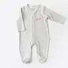 Bibaby Organik Tulum Takımı Tüllü Hug Me Bear Kar Melanj