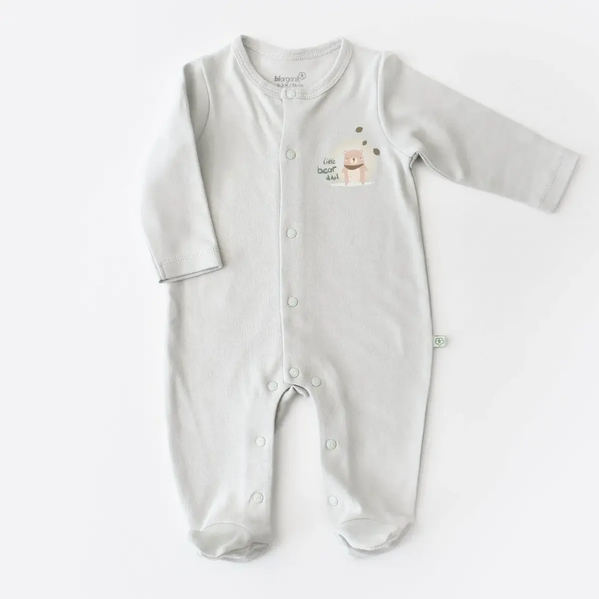 Bibaby Organik Tulum Takımı Tüllü Hug Me Bear Kar Melanj