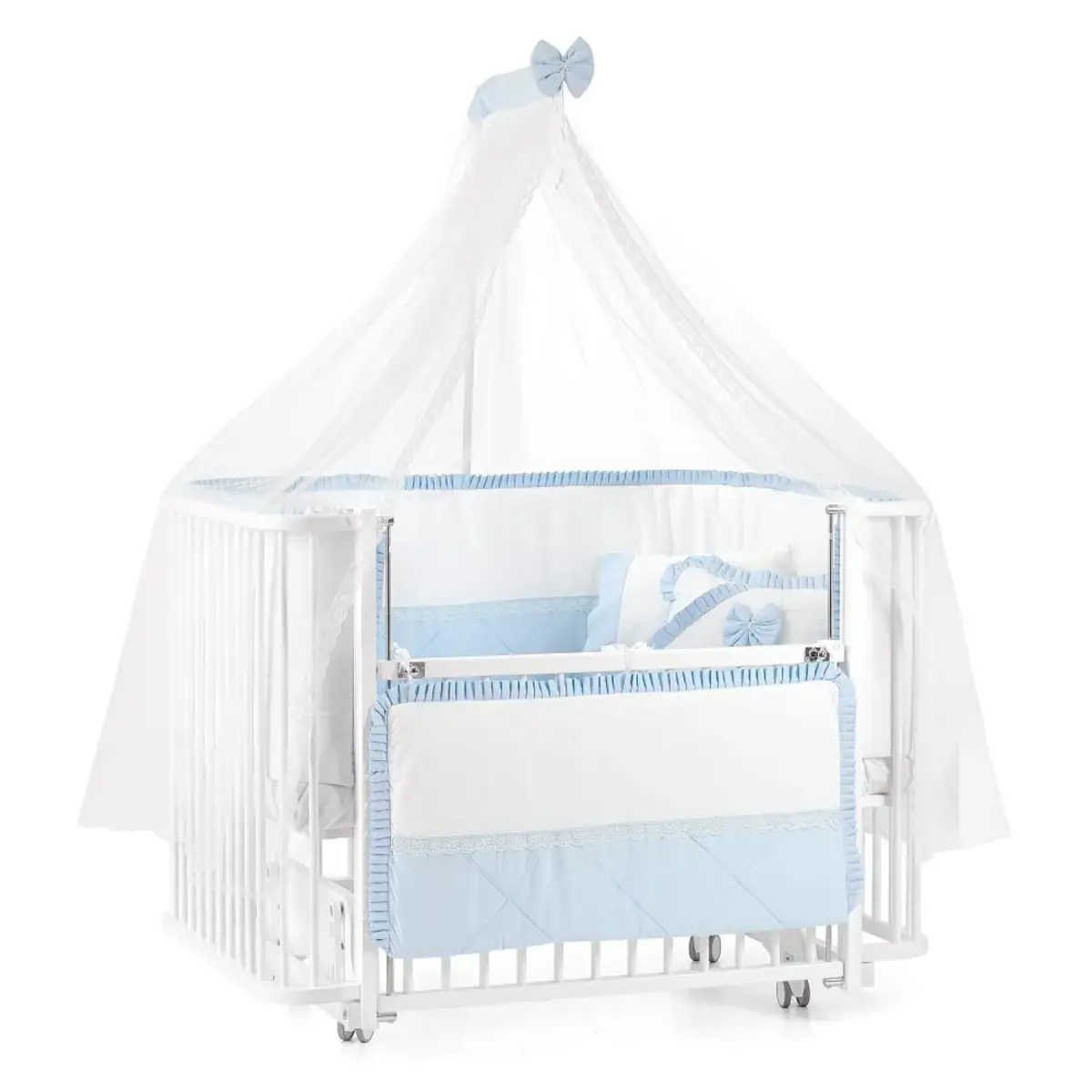 Meltem Kids Bambino Beşik 70x110 cm Beyaz Mavi Meltem Kids Bambino Beşik 70x110 cm Beyaz Mavi